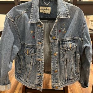 Embroidered jean jacket